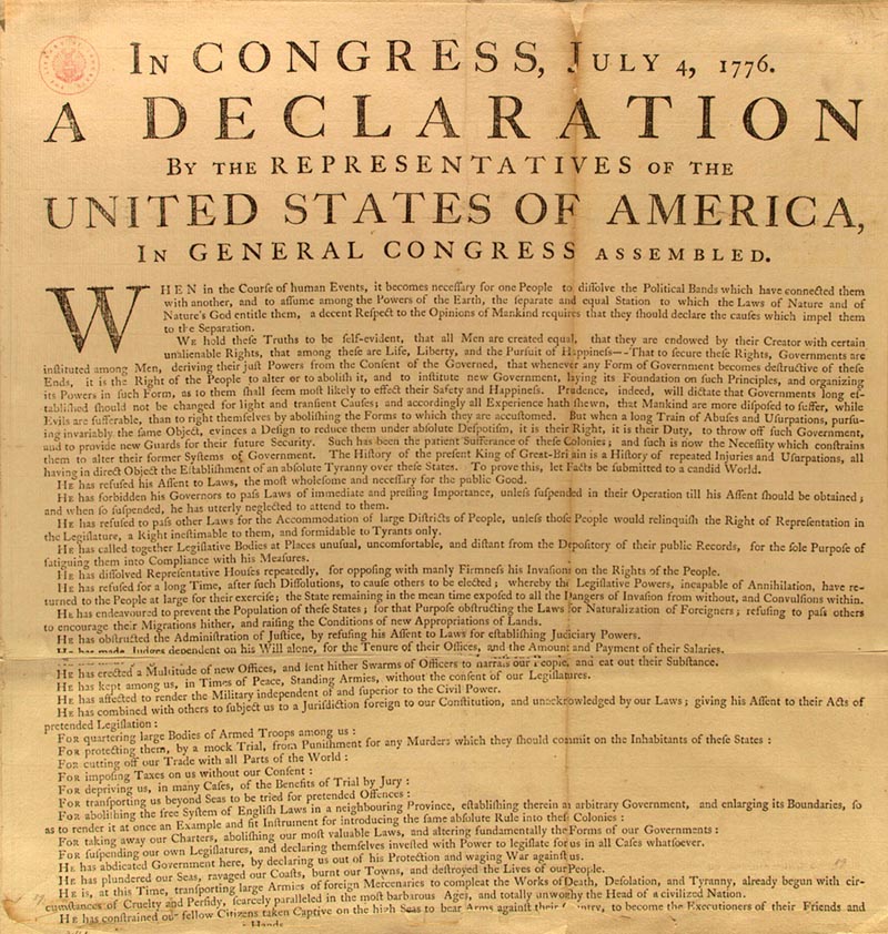 Rare Copy Of Declaration Of Independence Displayed At Anderson HS  Rare Copy Of Declaration Of Independence Displayed At Anderson HS