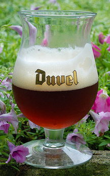 Glass of "Tripel" style homebrew.